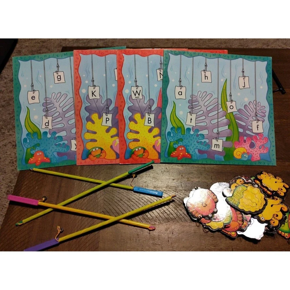 Discovery Toys AB Seas Fishing Board Game Alphabet Letters ABC for Preschool